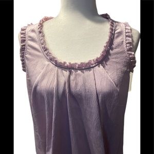 Loft sleeveless blouse lilac purple loose fit size S